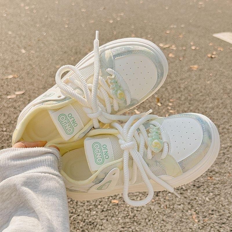 Летняя женская обувь женская новая дышащая сетчатая обувь универсальная нишевая обувь-хлеб на платформе спортивная обувь для скейтборда