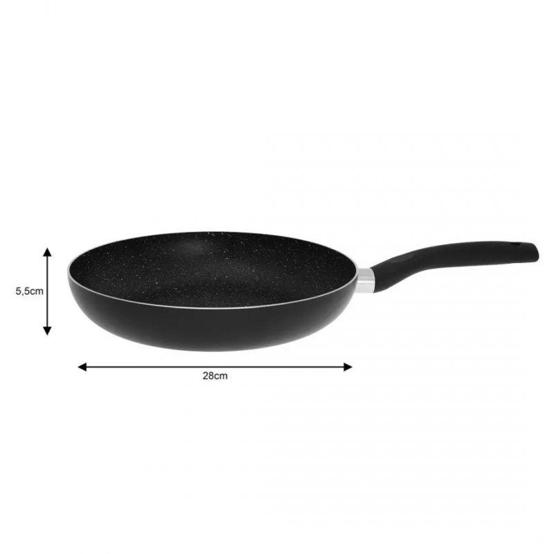 Patelnia Z Powłoką Marmurową Kinghoff Marmo 28Cm Kh-3983