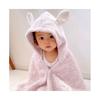 Kontex CHOUETTE Hooded Bath Towel for Babies, Toddlers, and Children, Made In Japan with Imabari Towels (Pink)