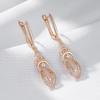 Golden Hollow Long Tassel Dangle Earrings Inlay Zircon Vintage Fashion Jewelry for Women Luxury Wedding Accessories CLE