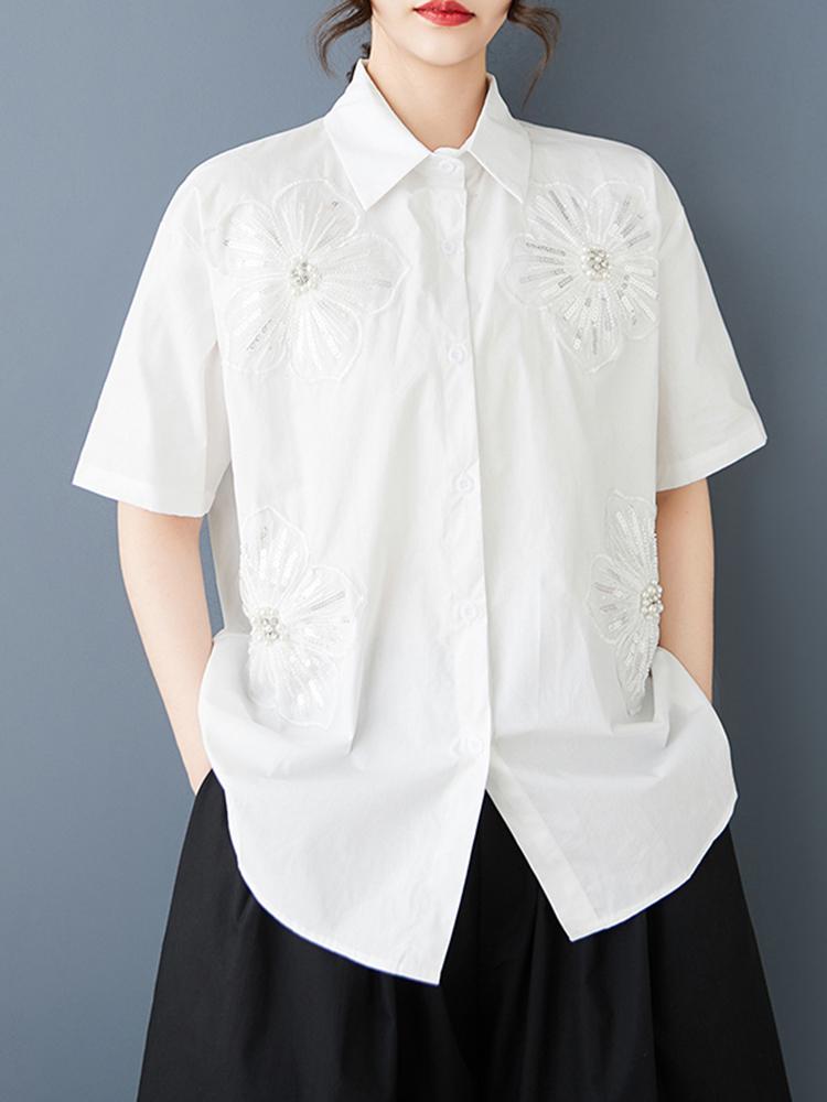 Xitao Нерегулярная лоскутная свободная рубашка HQQ2434