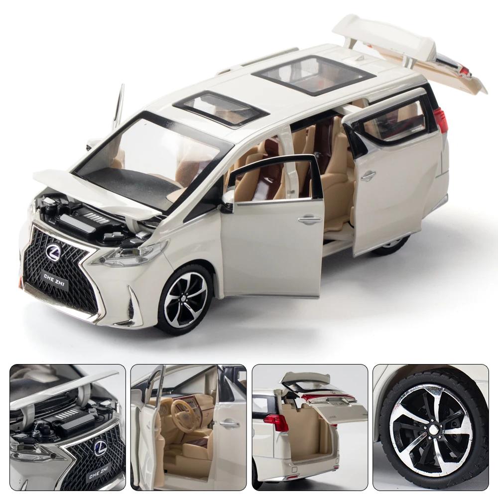 pzdf1 1:24 Lexus LM300H Diecast High SimulationAlloy Car Model Sound Light Boy Toys 6 Doors Can Open Children Gift Collection