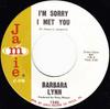 7-дюймовая пластинка BARBARA LYNN - I'm Sorry I Met You 1240 Jamie 1963 US Соул/Фанк Б/У