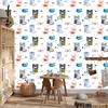 Colorful Kittens Wallpaper in Scandinavian Style for Living Room and Bedroom 50x1000