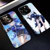 G-Genshin милая F-Furina I-Impact-fgi Чехол для телефона для iPhone 17,16,15,14,13,12,11 Plus,Pro Max,XS, Цветной Серебристый Черный Чехол