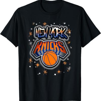 Футболка с аэрографическим логотипом NBA New York Knicks