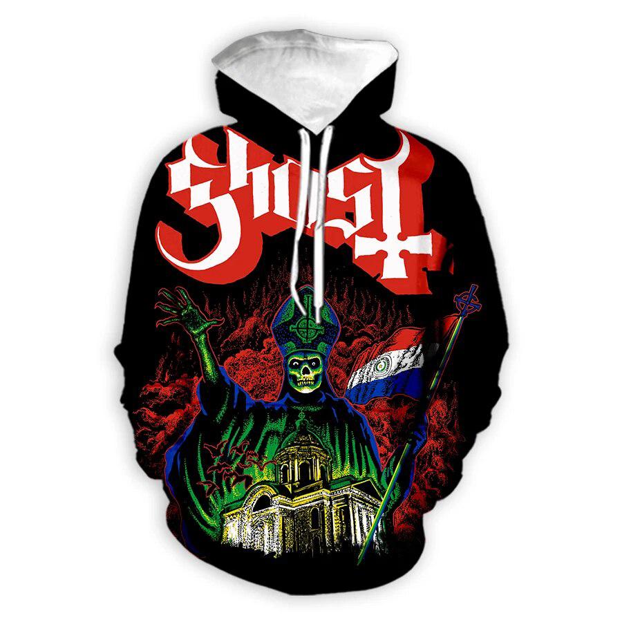 Ghost Band 3D Print Hoodies Men Women Fashion Streetwear Hip Hop Y2k Hoodie Pullovers Casual Hooded Sweatshirts Kids Clothing