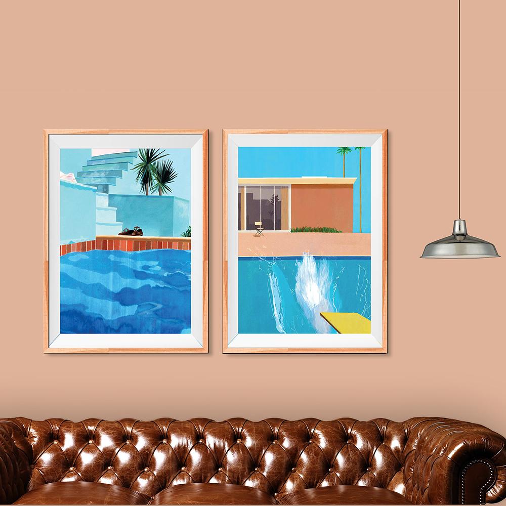 Качественная печать галереи художественных плакатов с большими стенами-заставками