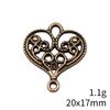 Новые поступления Аксессуары для ювелирных изделий Персиковый разъем в форме сердца Аксессуары Части Украшения и аксессуары для дома и сада