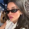 Ретро черные солнцезащитные очки женские модные овальные винтажные солнцезащитные очки женские дизайнерские брендовые маленькая оправа оттенки водитель De Sil