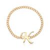 [Bnbgold] 14K/18K Alphabet K Initial Layered Chain Ring Mpr38124