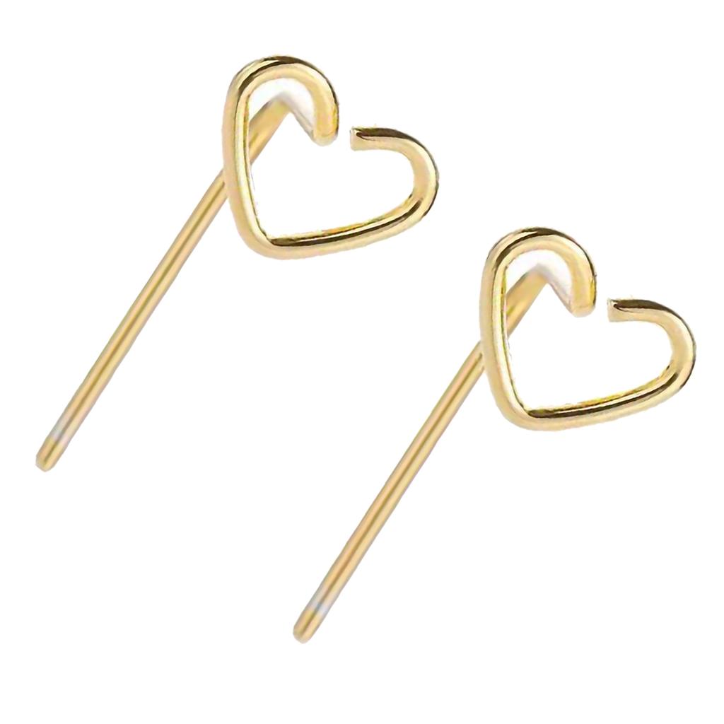 Серьги-пусеты в форме сердца Блестящие Стильные Изысканный дизайн Сплав Модные серьги-пусеты для повседневной носки Вечеринка Золото