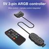 ARGB-контроллер с 14 клавишами, питание SATA 5 В 3-pin, с пульта дистанционного управления, 3 кнопки