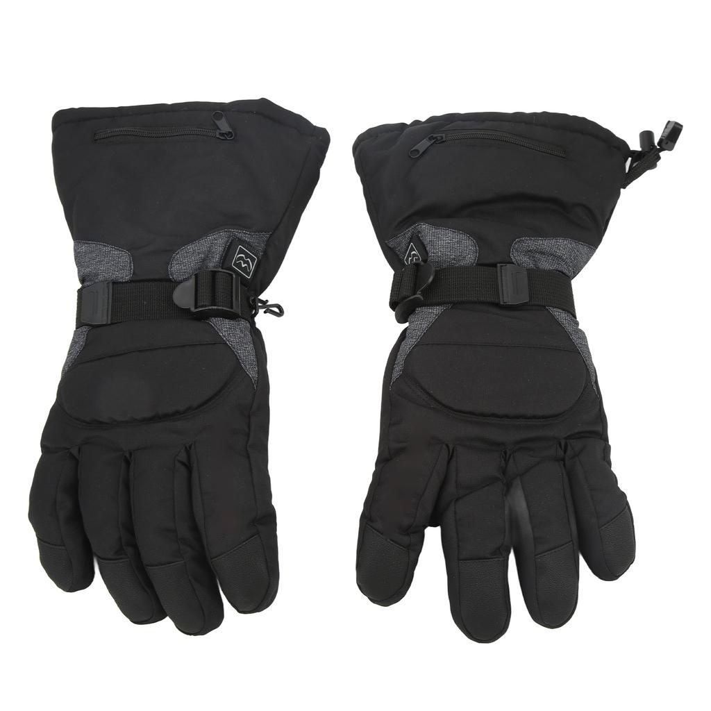 Heated Gloves for Men Women Rechargeable Finger Touch Screen 3 Heating Modes 100‑240V Black for Winter Outdoor EU Plug