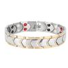 4 In 1 Men Titanium Steel Germanium Magnetic Bracelet Adjustable Magnet Health Bracelet Gold