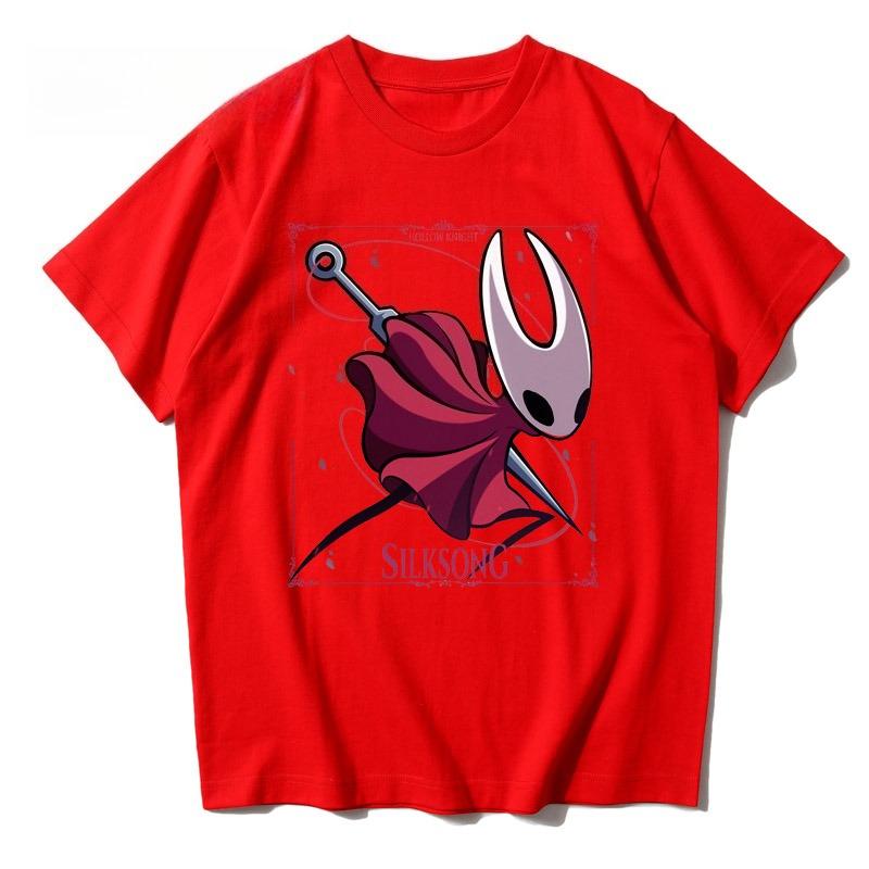 2025 Лето Hollow Knight Silksong Футболка с коротким рукавом Игровая атрибутика Хлопок Графика Шмель Винтажные футболки Унисекс Топы Футболки