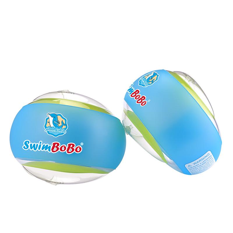 Swimbobo Children Swimming Arm Circle Boys and Girls Swimming Arm Circle Green Orange Thickened Inflatable Water Sleeve Toy
