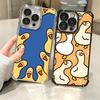 Мультяшная Милая Утка Мягкий Чехол Для Телефона Для iPhone 15 16 17 Air 14 Pro Max 16E Plus 13 12 Mini Покрытие Защита от Падения Fundas