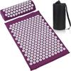 Purple Body Massager Cushion Mat Relieve Acupressure Yoga Pad Set With Pillow