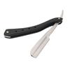 Men's Straight Edge Razor Zinc Alloy Wooden Handle Razor for Barber Home (without Blade)