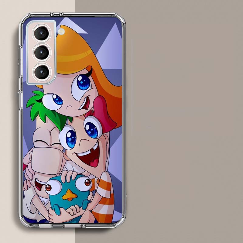 Мультяшный утконос Перри Чехол для телефона Samsung Galaxy S25 Edge S24 S23 FE S21 S20 S10 Plus S22 S26 Ultra Чехол Прозрачные чехлы TP