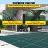 SucceBuy Pool Safety Cover Rectangle Inground Pool Cover Mesh Solid Pool Safety Cover For Winter Safety Swimming Pool Cover