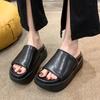 Fashion 2024 Lightweight Platform Slippers Women Super Soft Non Slip Beach Woman Comfort Couples Indoor Slides Shower Shoes