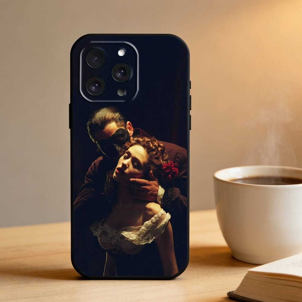 Призрак Оперы Чехол для телефона Для iPhone 16,15,14,13,12,17,Pro Max,Plus Силиконовый Черный Чехол
