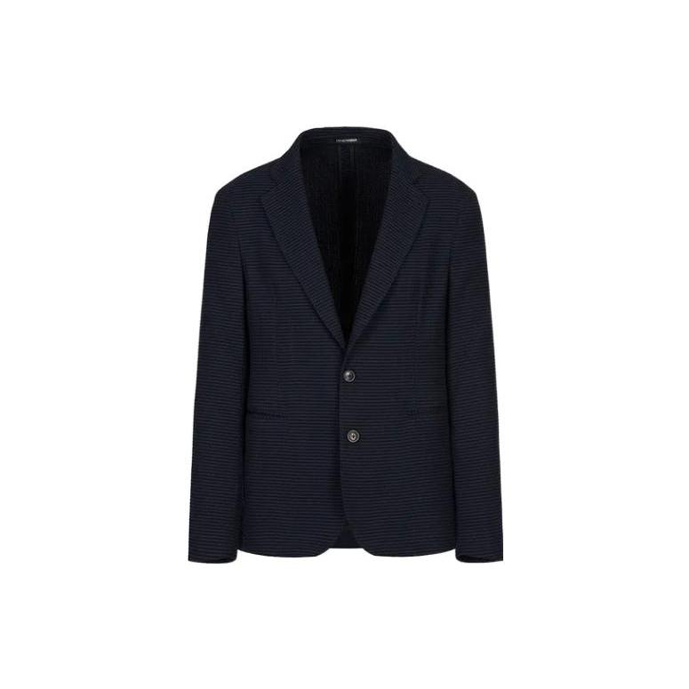 EMPORIO ARMANI FW22 Business Suit Coat Men's Dark Blue H31G37-C1056-1920