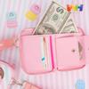 Кошелек на ремешке на молнии, кошелек открытого типа для девочек-студенток