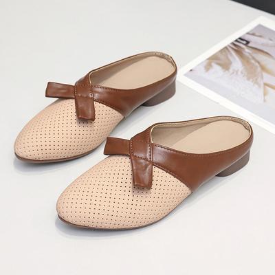 Модные женские плоские тапочки Весенне-осенние сандалии с острым носком Удобные модные неглубокие тапочки Дизайнерские легкие шлепанцы Женские