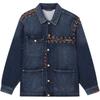 Levis SS25 Лимитированная Новогодняя Коллекция Дизайн Соединения Шнурком Застежка на Пуговицы Джинсовая Куртка Мужские куртки Темно-синий 0036E-0000