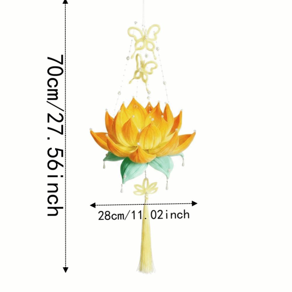 Glowing Lotus Lantern Luminous Handheld Light Chinese Lantern Flower Lamp  Family Activity