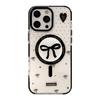 Polka Dot Bow Magnetic Holder for IPhone16 Phone Case 17Promax Transparent 13 Premium 12 Anti-fall