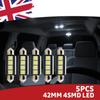 5pcs Car LED Light Bulb Interior Dome Trunk License Plate Lamps Kit White for Ford Transit MK7 MK8
