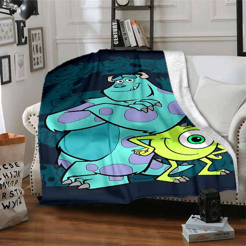 Monsters University Adventure Gift Blanket Soft Warm Cozy Great Picnics Four Seasons Multipurpose Digital Print Unique Gift for Family Camping Y7