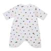 MIKI HOUSE Combi Made in for Boys and Size Undershirt, 100% Cotton, Japan, Girls, Newborn, 50cm, Blue, 40-2320-386