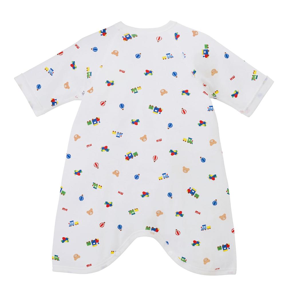 MIKI HOUSE Combi Made in for Boys and Size Undershirt, 100% Cotton, Japan, Girls, Newborn, 50cm, Blue, 40-2320-386