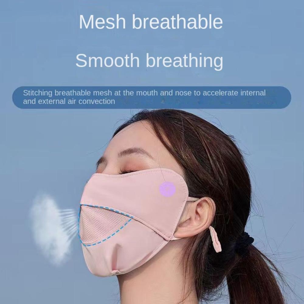 Anti-UV Suncreen Mask Adjustable Ice Silk Mask New Cycling Facemask  Four Seasons