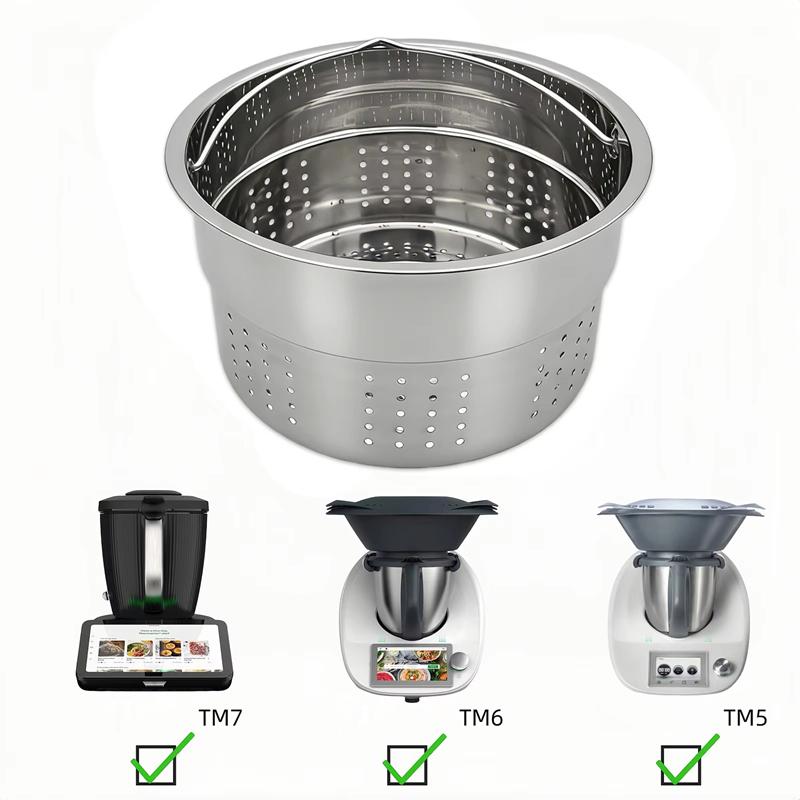 Вставка-пароварка из нержавеющей стали TM7 для кастрюли Thermomix TM7 TM5 TM6, корзина для приготовления на пару в рисоварке, кухонные аксессуары