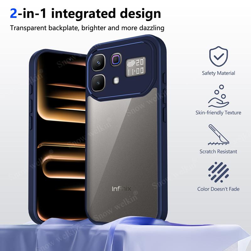 Прозрачный силиконовый чехол для Infinix Note 60 Pro Note60 Pro 60Pro, задняя панель из ПК, бампер из ТПУ, противоударный, прозрачный чехол для телефона