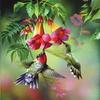 Diamond Painting Bird Flower Landscape Painting Hummingbird Round Diamond Embroidery Wall Sticker