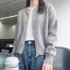 Zipper Knitted Cardigan Women's Round Neck Long Sleeved High-end Casual Age Reducing Short Sweater Women's Jacket