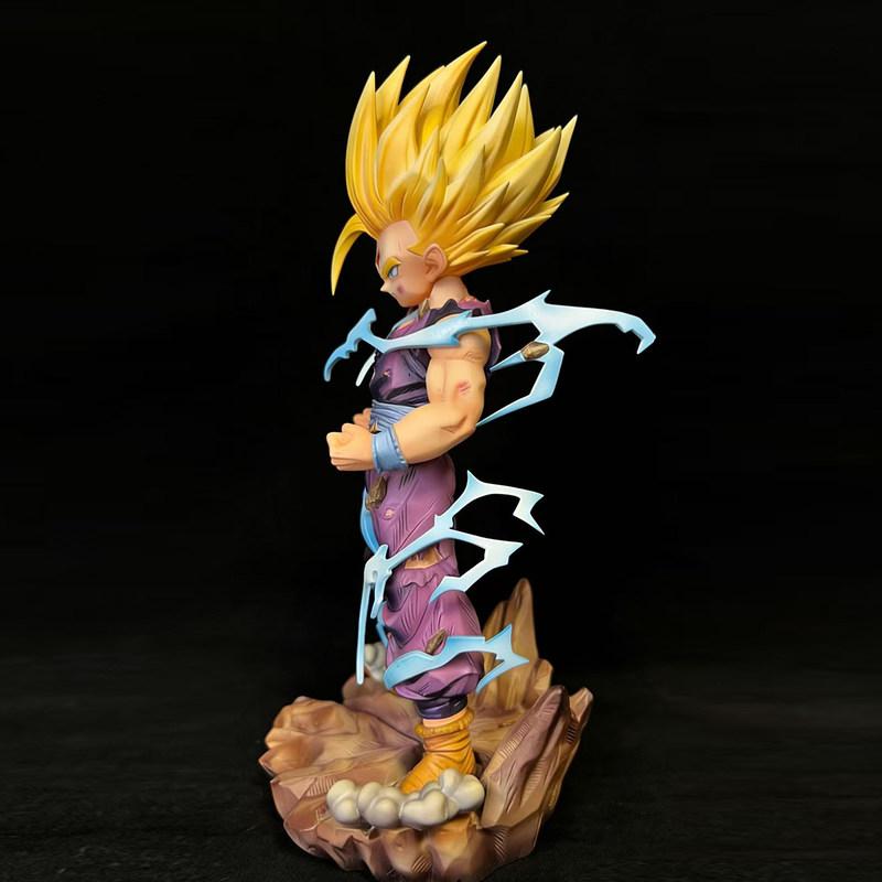 28 см Аниме Dragon Ball Super Saiyan 2 Гохан Фигурки Двойная Голова Скульптура Коллекционная Модель Настольное Украшение Статуя Игрушки Подарки