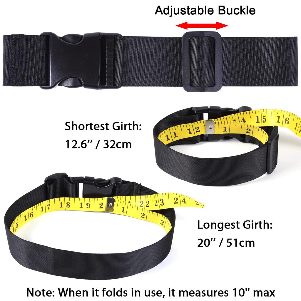 Wisdompro Luggage Suitcase Connecting Baggage Bag Fastening Convenient Travel Maximum Pack of Black Strap, Belt, Organizer, Belt, Nylon, One-Touch