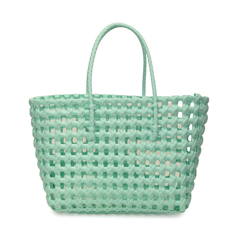 New Hollow Woven Bag Handbag Vegetable Basket Vacation Leisure Beach Bag Handbag Shopping Bath Basket