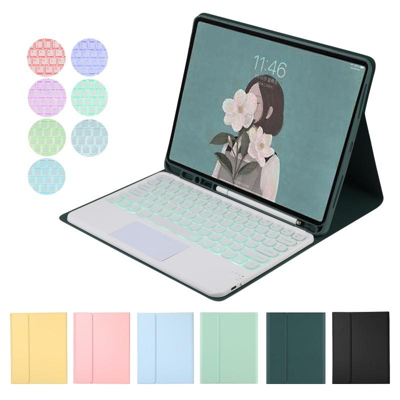 IPad 11th Gen 10.2 Inch Air 6 Pro 11 Keyboard Case With Touchpad Bluetooth Backlit TPU Full Cover