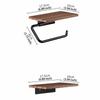 Wall Mounted Storage Organizer Rack Walnut Wood Grain Storage Shelf Toilet Paper Holder  Hotel Room