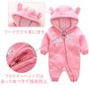 Elf Baby Детская одежда Ромпер с капюшоном и медвежьими ушками, с длинными рукавами, одежда для холодной погоды [Fairy Baby] Осень/Зима (6M, Розовый)