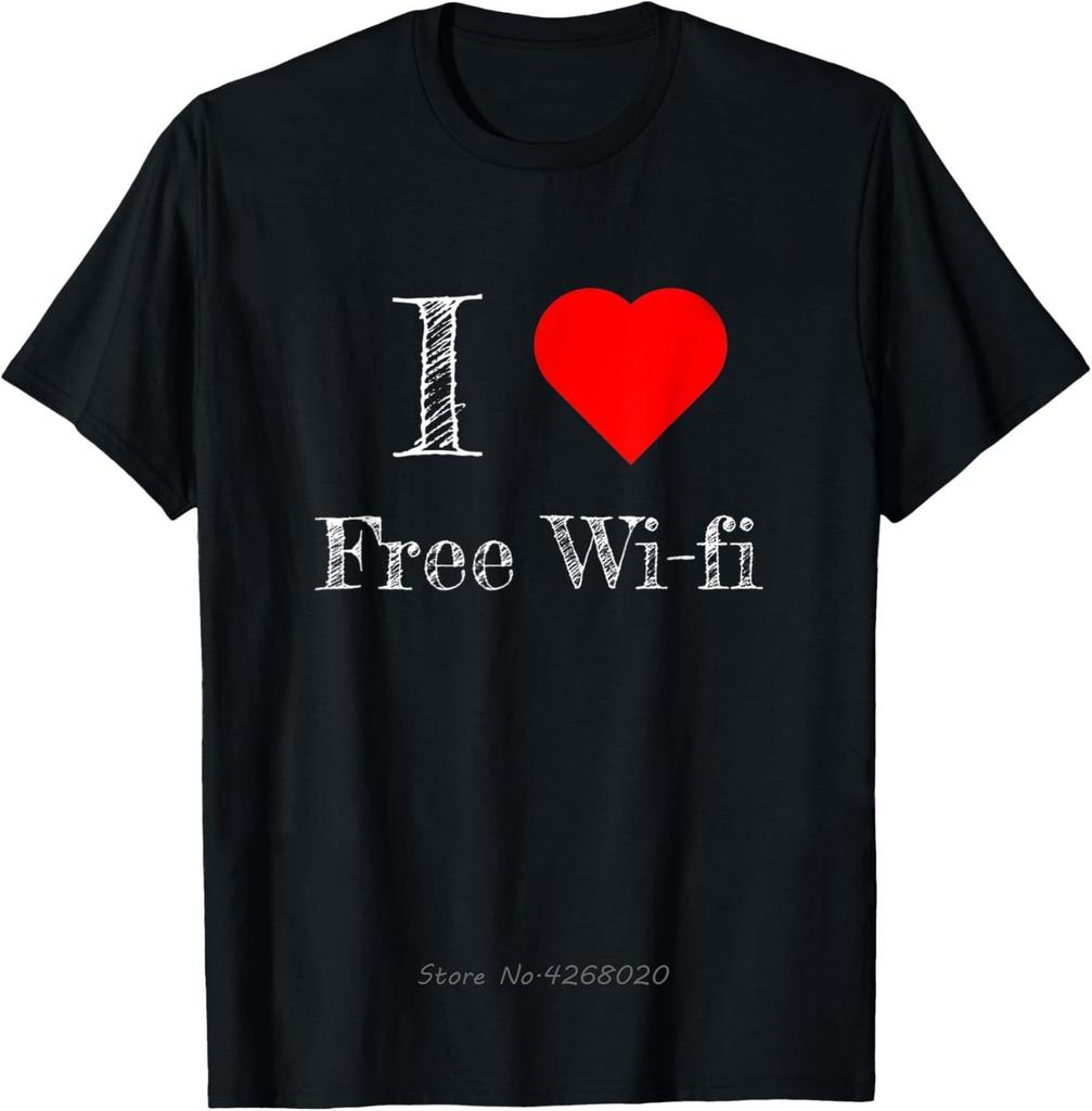 Funny Sarcasm Quote Free WiFi Tshirt Math Equation Novelty Mens Clothing Fitness T Shirt Printed Graphic Cotton Tshirt